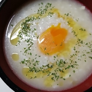 にんにく卵雑炊（スタミナリゾット）